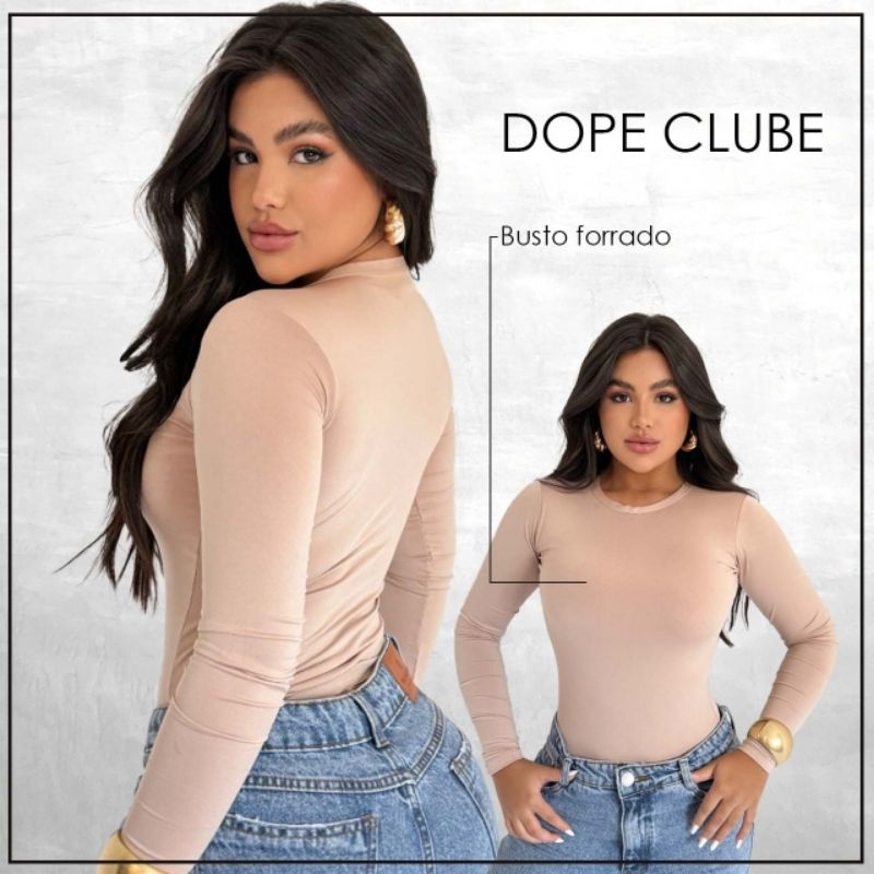 Blusa Feminina Manga Longa Segunda Pele Slim fit