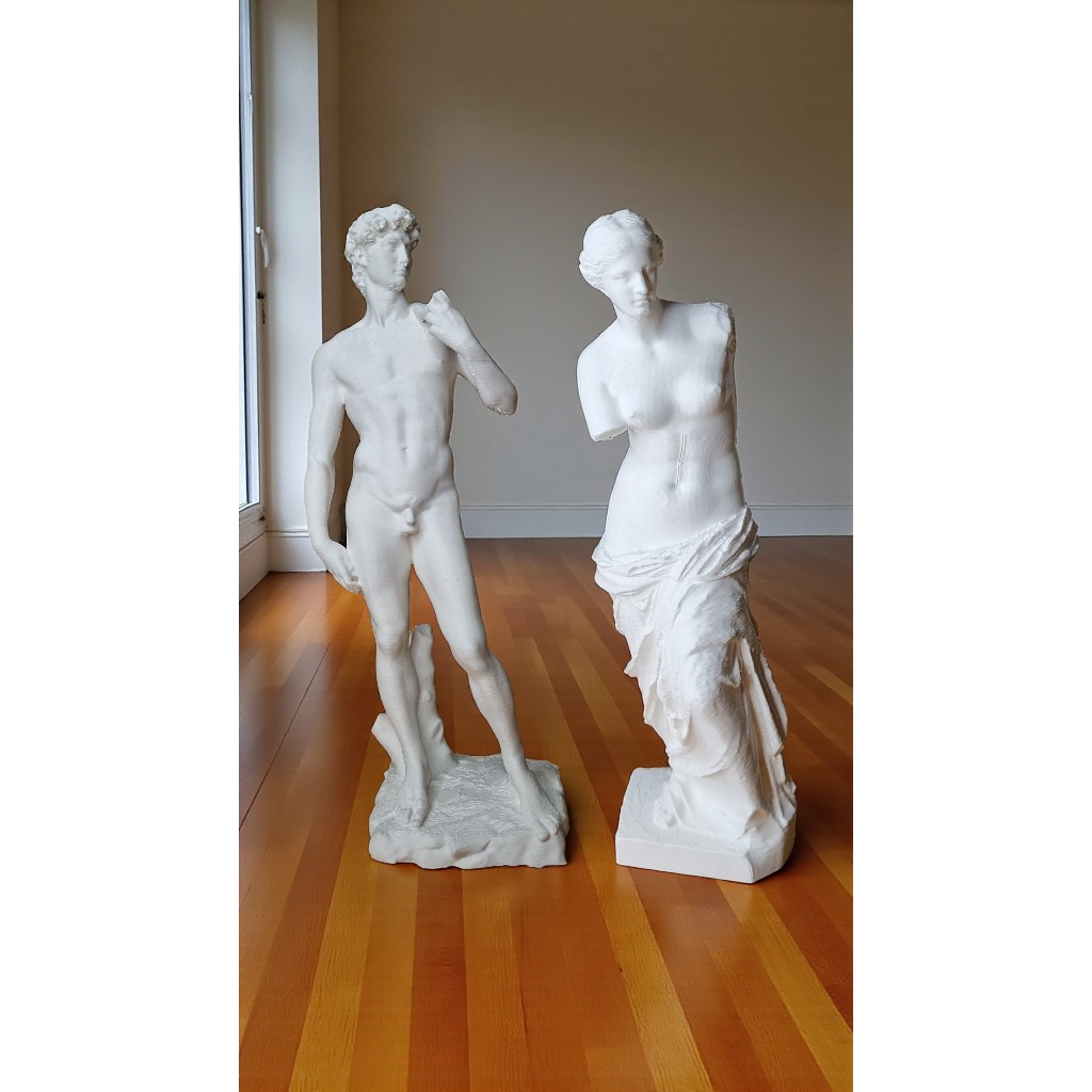 Kit Estátuas David e Vênus de Milo | Esculturas Gregas Renascentistas para Decoração Sofisticada em Oferta na Shopee