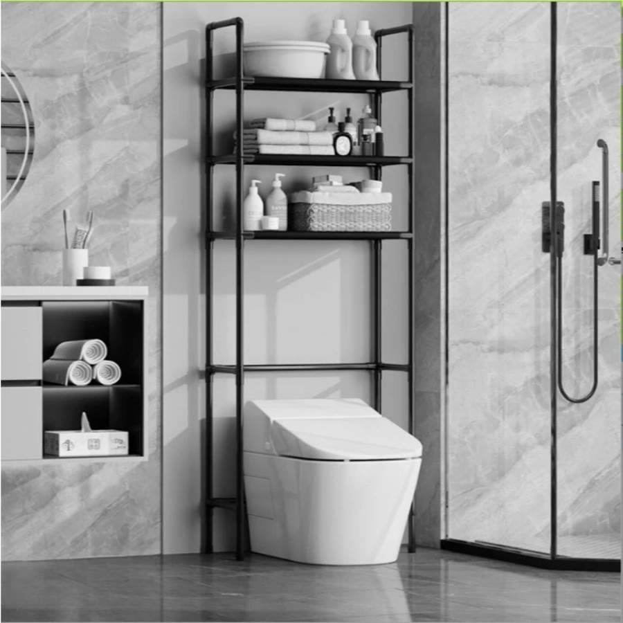 Estante Rack para Banheiro com Prateleiras Organizador Suporte Multifuncional