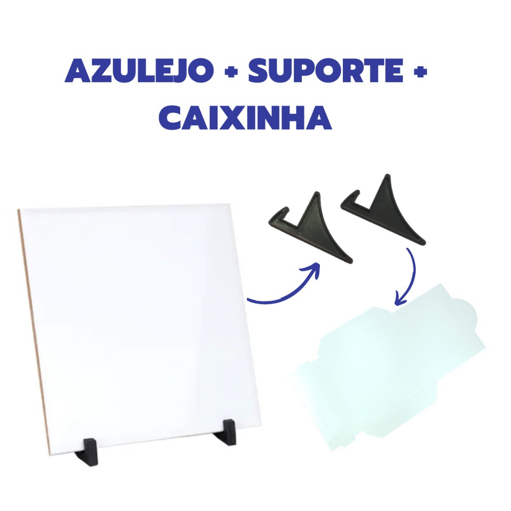 Kit 10 Azulejos Eliane Para Sublimação 15x15 +Caixinha +Suporte em Oferta na Shopee