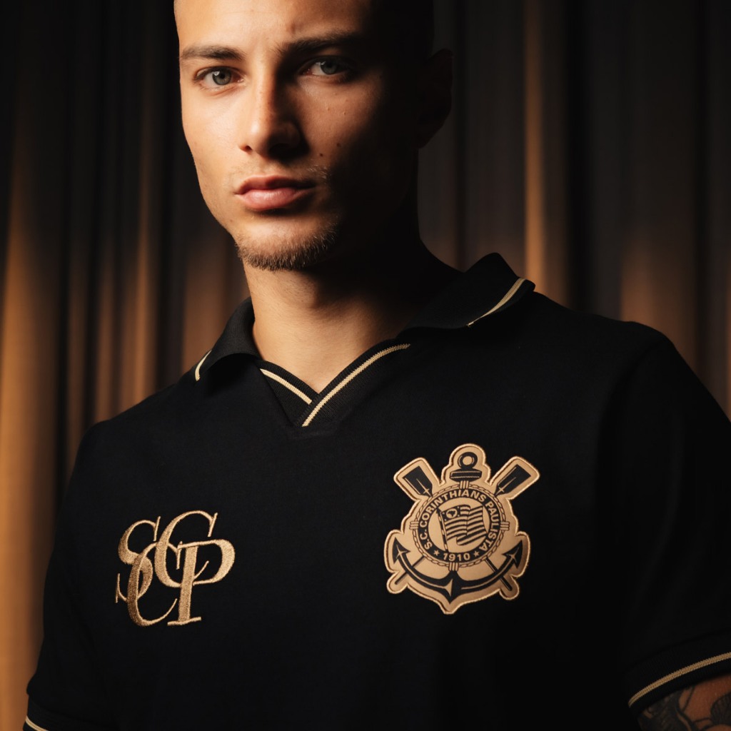 Camisa Corinthians Retrô Polo Masculina Oficial em Oferta na Shopee