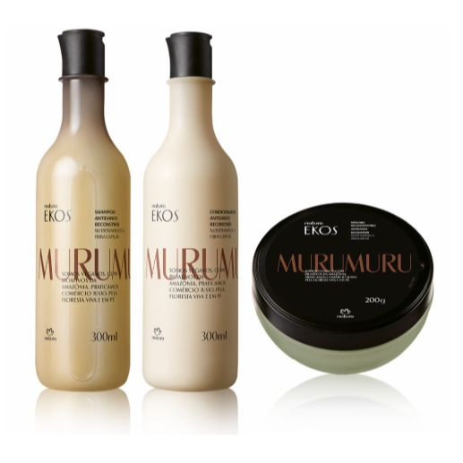 Kit Reconstrução Natura Ekos Murumuru Shampoo Condicionador e máscara