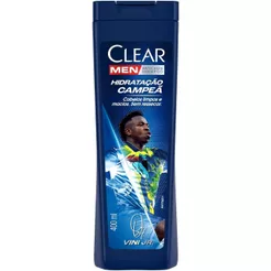 Shampoo Clear Men Hidratação Campeã Vini Jr. Com 400ml