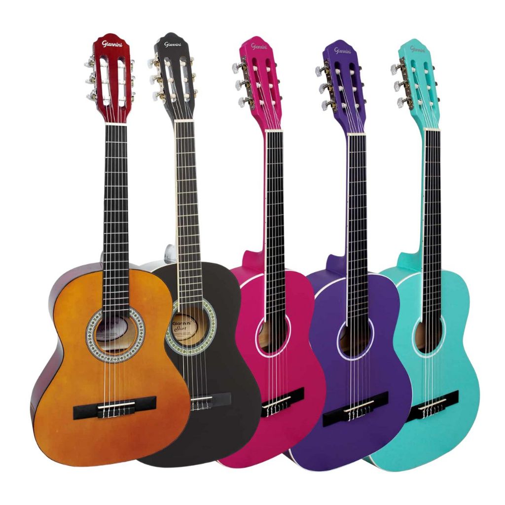 Violão Giannini N6 3/4 Nylon Clássico Acústico 6 Cordas Natural Preto Rosa Roxo Azul Original