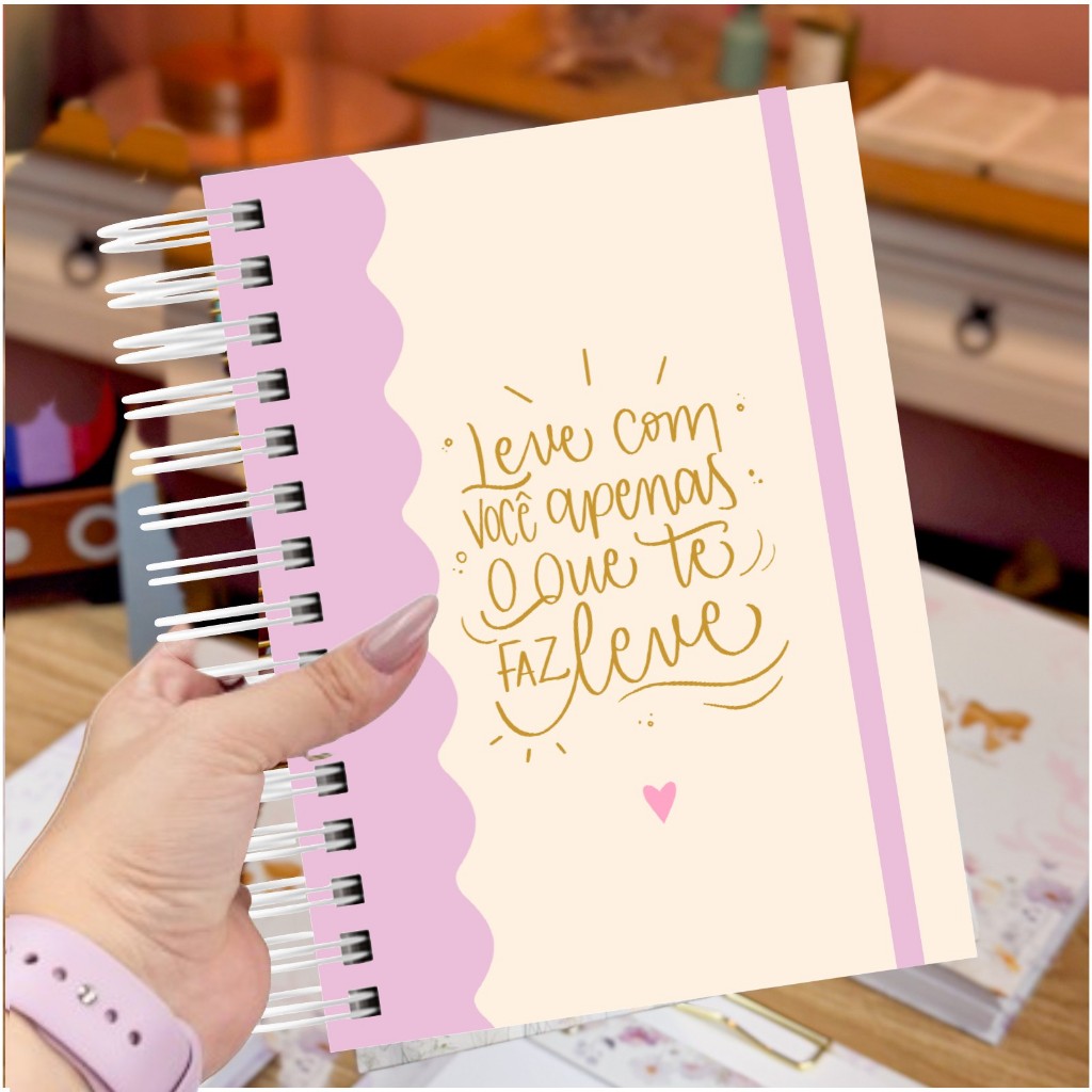 Agenda 2026  A5 Capa Dura Wire-o com Elástico e Bolso PERSONALIZAÇÃO COM NOME NA CAPA EM QUALQUER MODELO em Oferta na Shopee