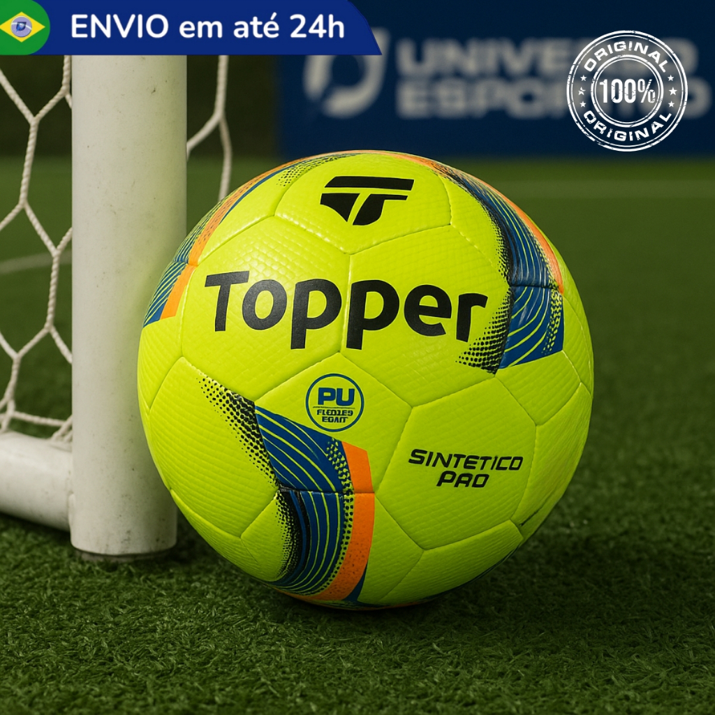 Bola Futebol Society Profissional Topper Costurada Oficial Soçaite Grama Gramado Oficial