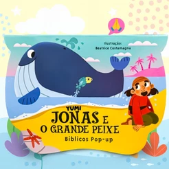 Livro Infantil Jonas e o Grande Peixe Em 3d Pop-up | Histórias Da Bíblia Infantil Leia E Divirta-se 3 A 12 Anos