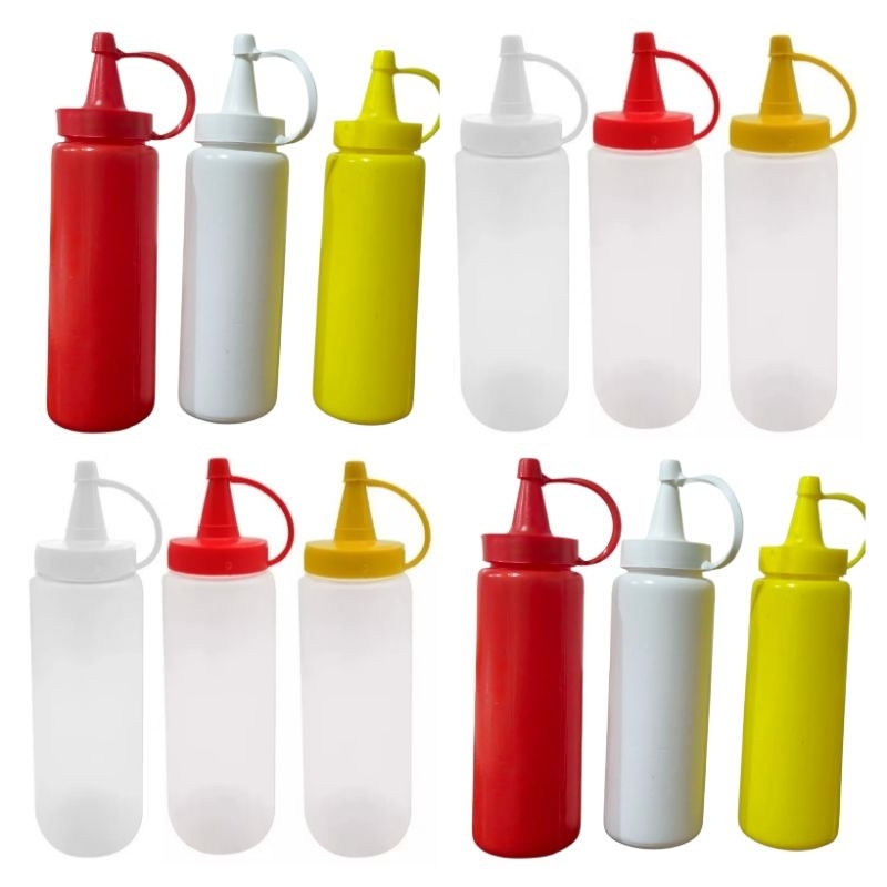 KIT Bisnagas Para Molho 201Ml Embalagem Ketchup Mostarda Maionese Reutilizável em Oferta na Shopee