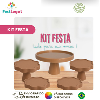 KIT MESA COM 1 BOLEIRA REDONDA + 2 PORTA DOCE FLOR + 2 BANDEJA FLOR PARA DECORAÇÃO ANIVERSARIO FESTA em Oferta na Shopee