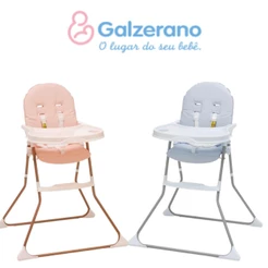 Cadeira de Alimentação Galzerano Cadeirinha Bebê Infantil Dobrável Compacta Até 23 Kg Rosa Azul Dino