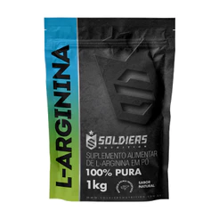 Arginina 1kg 100% Pura Importada Soldiers Nutrition Aminoácido Suplemento Nutricional Recuperação Muscular