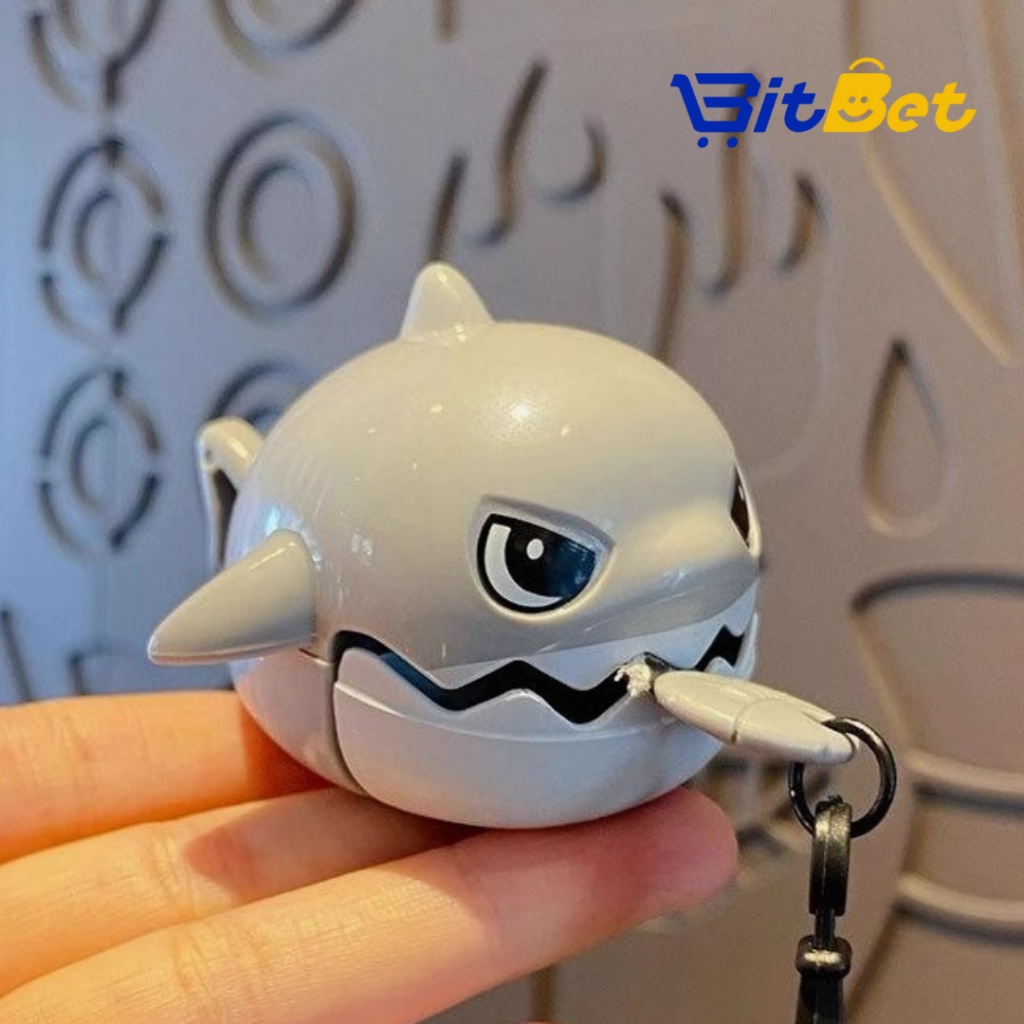 CHAVEIRO TUBARÃO MORDIDA COM CORDAÕ RETRÁTIL BRINQUEDO CV-05 em Oferta na Shopee