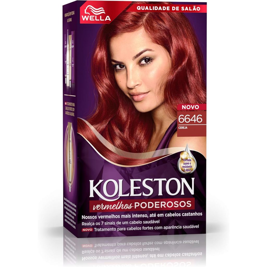 Tinta De Cabelo Koleston Creme Borgonha Vibrante 4446 em Oferta na Shopee