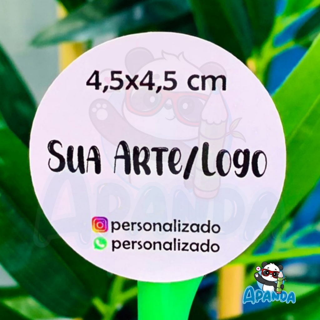 Adesivos Personalizados 4,5x4,5 cm - Com Sua Arte ou Logo em Oferta na Shopee