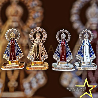 Enfeite Santinha Nossa senhora Aparecida e basílica metal em Oferta na Shopee