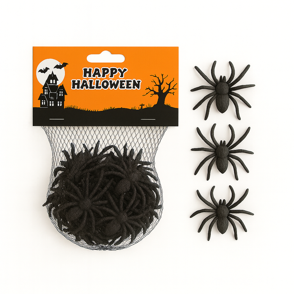 Aranha de Borracha C/12un cor preta - Indiachina em Oferta na Shopee