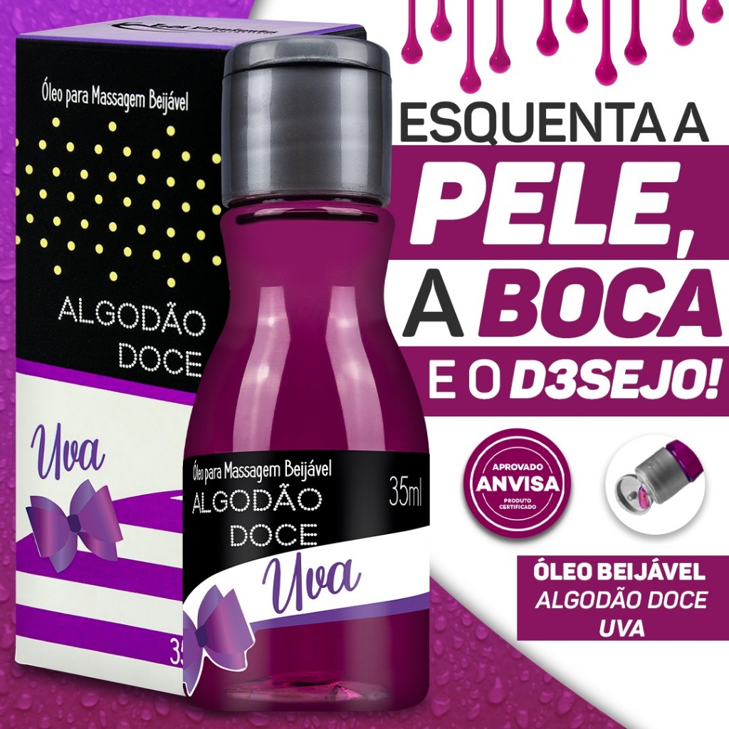 ÓLEO BEIJÁVEL PARA BEIJOS QUENTES E CHUPADAS OUSADAS em Oferta na Shopee