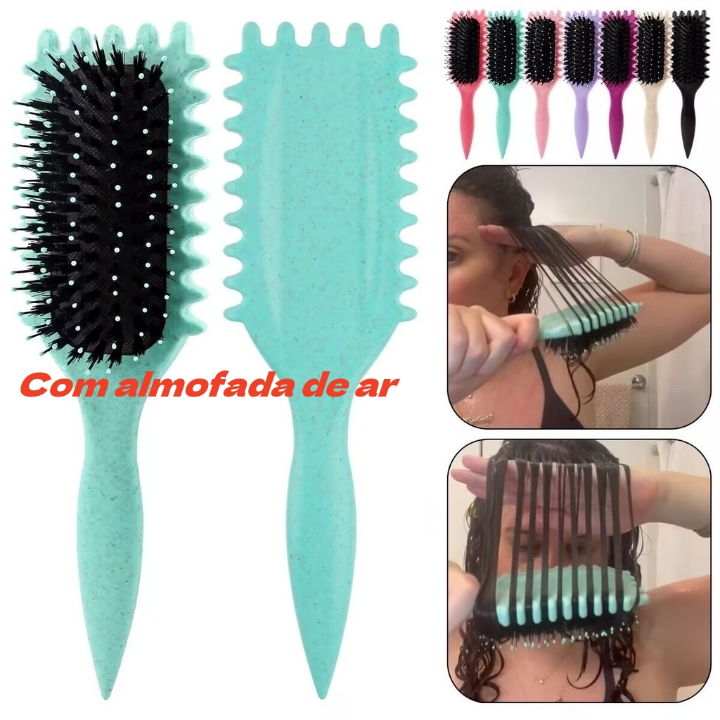 almofada de ar Pente de salto de massagem de palha de trigo Pente de ondulação multifuncional Pente de de cabelo liso