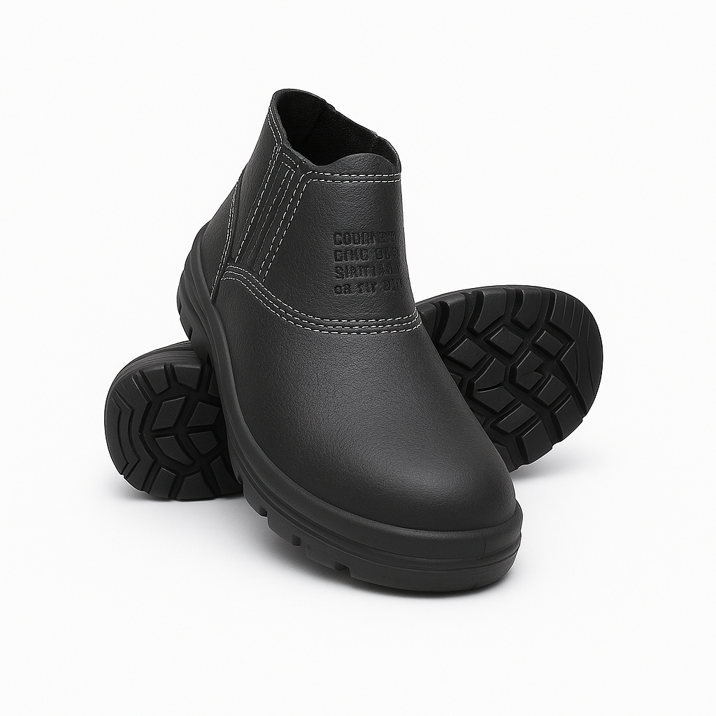 Botina de segurança em couro legitimo reforçada com CA em Oferta na Shopee