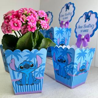 Centro de mesa cachepot personalizado stitch para decoração de mesa enfeite festa aniversario infantil menina lilo angel em Oferta na Shopee