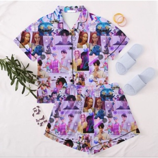 pijama americano huntrix bts juvenil babydoll adulto moda feminina em Oferta na Shopee