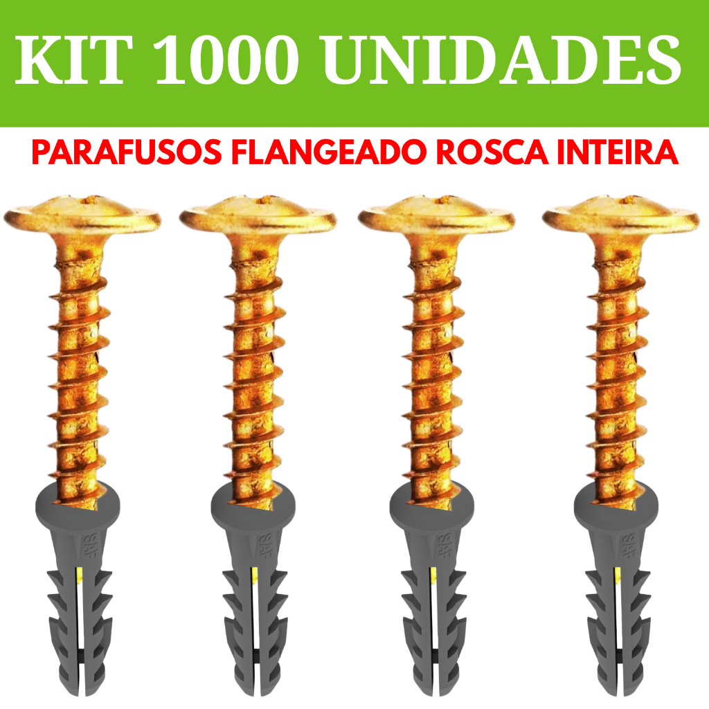 Monte Seu KIT de Parafuso Philips flangeado e Bucha 5 - 6 - 7 - 8 Parede Kit Bucha com Anel Aba em Oferta na Shopee
