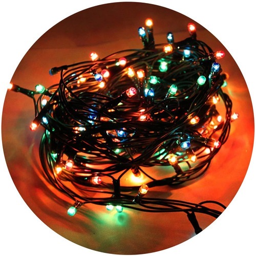 Pisca Pisca Arroz Branco Quente ou colorida Natal 8 Funções 100 Lâmpadas 110v /220v