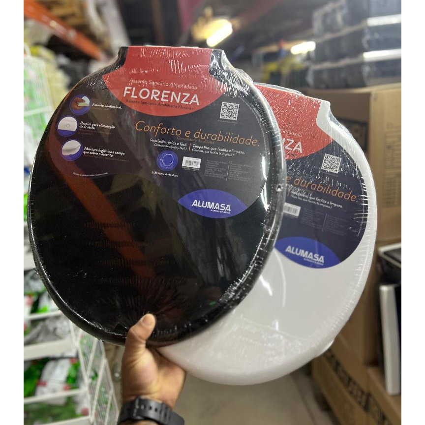 Assento Sanitário Confortável Almofadado Oval Tampa De Vaso  Bacia Universal Compatível Todas Marcas