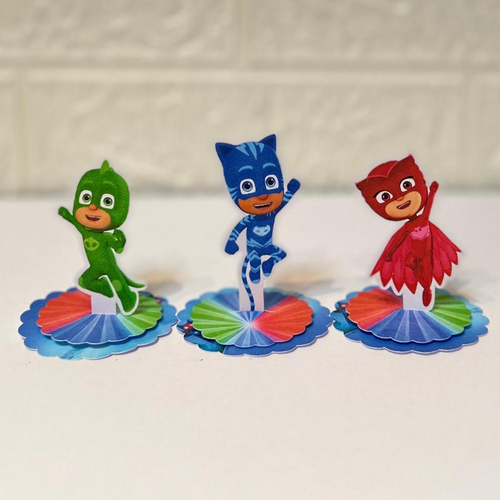 Aplique em pé 5x5 Pj Masks  - Personalizados - Lembrancinha - Caixa Acrílica