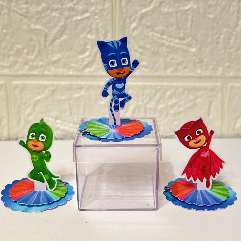 Aplique em pé 5x5 Pj Masks  - Personalizados - Lembrancinha - Caixa Acrílica
