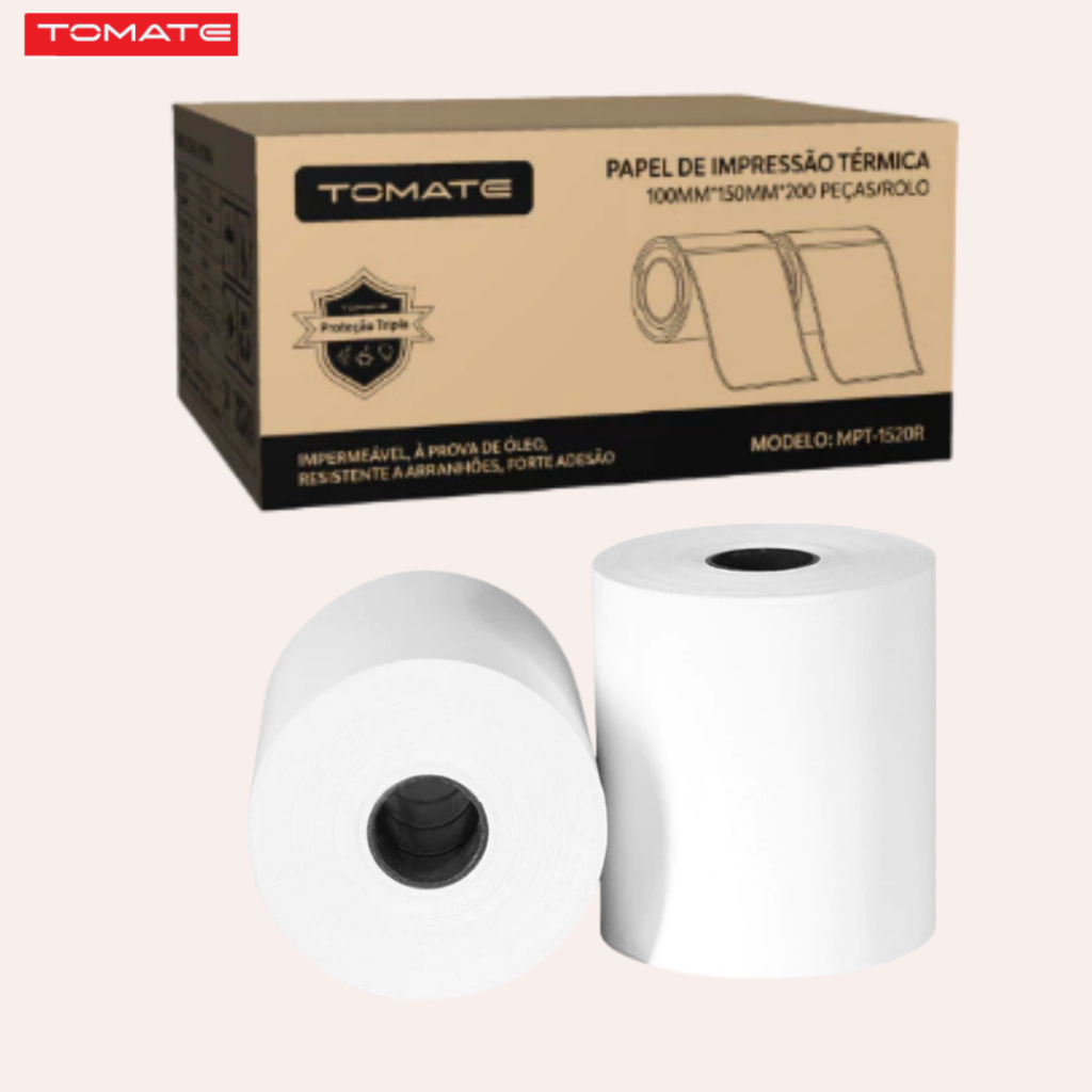 500 Etiquetas 10x15 100x150 Térmica Serrilha Zebra Elgin 1 Rolo de 500 Etiquetas