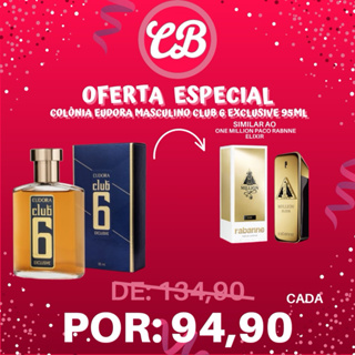 Club 6 Exclusive Desodorante Colônia 95ml EUDORA em Oferta na Shopee