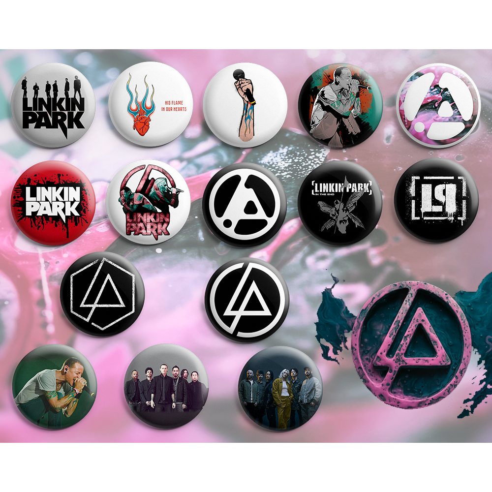 Bottons Linkin Park - Botum / Boton / Broche / Chaveiro (3,5cm & 4,5cm) em Oferta na Shopee