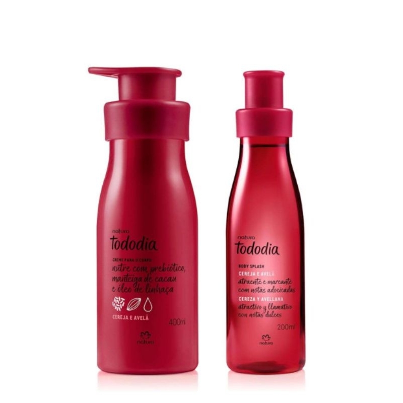Cereja e Avelã Tododia Natura - Hidratante e Body splash