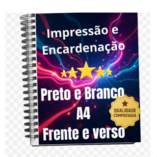 Impressão e Encadernação A4 DE 1000 A 5000 paginas em Preto e Branco, Frente e Verso  e ENVIO RÁPIDO em Oferta na Shopee