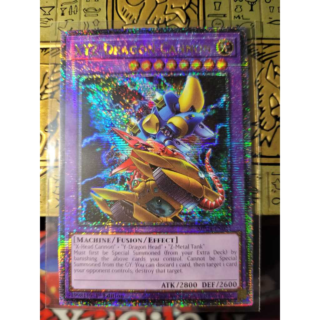 XYZ-Dragon Cannon/XYZ - Dragão Canhão. Raridade QUARTER CENTURY SECRET RARE. Yugioh.Original Konami.