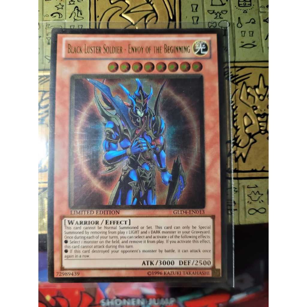 Black Luster Soldier - Envoy of the Beginning. Raridade DOURADA/GOLD. Yugioh. Original Konami.