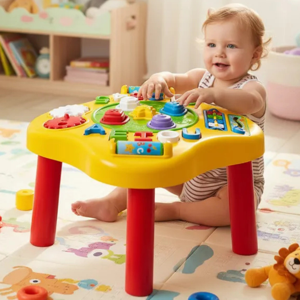 Mesinha Didática Infantil Interativa De Atividades Mesa Bebê