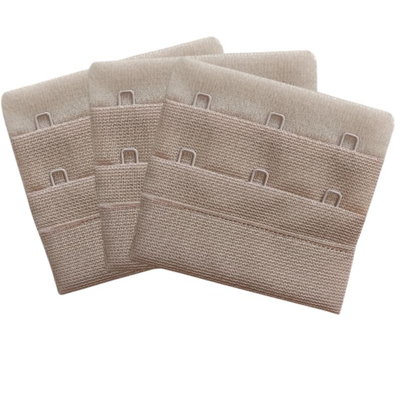 Kit 05 extensor de sutiã reforçado plus size com 6cm de largura 3 ganchos