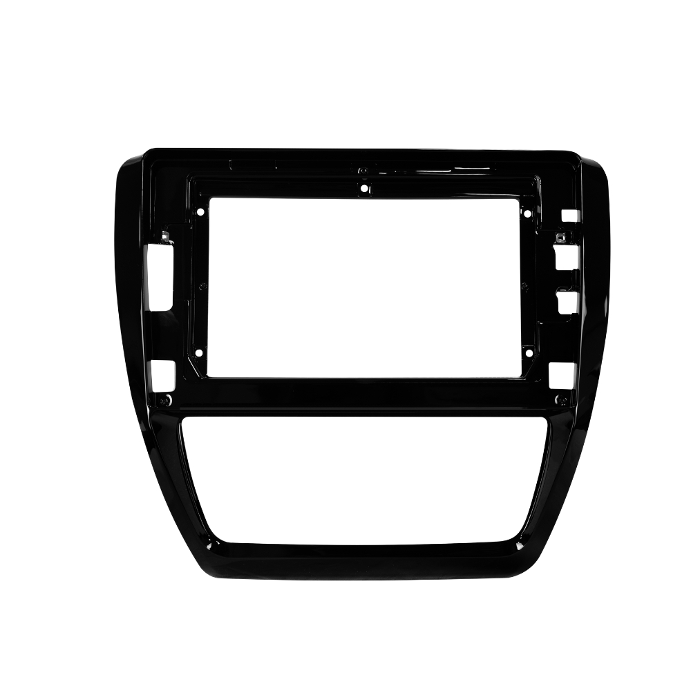 Moldura 10 Polegadas  Vw Jetta 2011 A 2017 Painel Multimídia 2din Black piano Alto  Acabamento