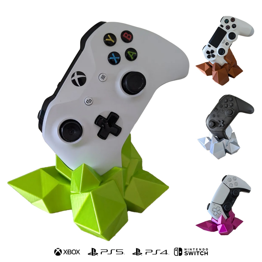 Suporte para Controle PS5 PS4 Nintendo Switch e Xbox Crystal - Presente Gamer