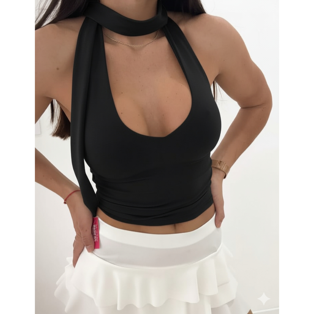 Cropped Amarração Pescoço: Onde Comprar | BuscaProdutos