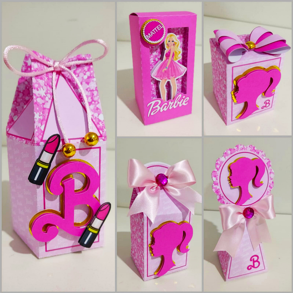 Kit festa: Lembrancinhas Personalizadas Barbie - Caixas Personalizada Lembrancinha de festa infantil