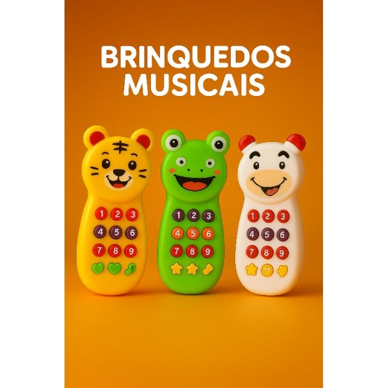 Telefone Celular Teclado Musical Som Luz Brinquedo