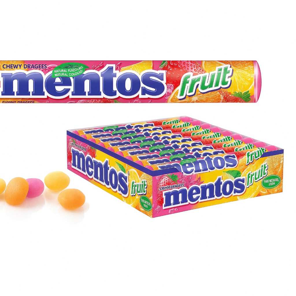 Mentos Frutas Bala Mastigável Perfetti Caixa com 472g 16 Unidades em Oferta na Shopee
