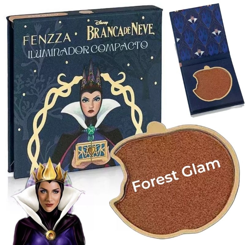 ILUMINADOR COMPACTO RAINHA MÁ  FOREST GLAM - FENZZA.
