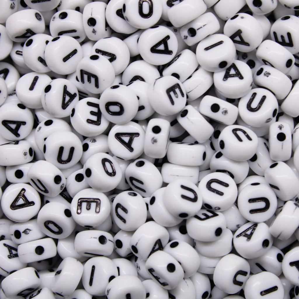 VOGAIS Entremeio Redondo 07mm em Plástico Letras