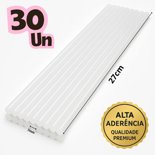 30 cola quente bastão fino 7mm x 27cm para Artesanato Extra Forte Niadri Imports DIY em Oferta na Shopee