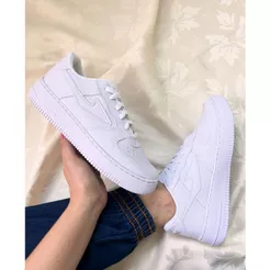 TÊNIS URBANO MASCULINO BRANCO SKATE MACIO 38 AO 43
