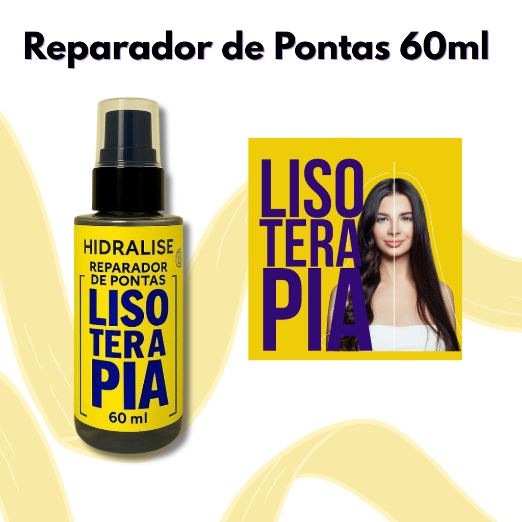 Oleo Reparador de Pontas Lisoterapia 60 ml Anti Frizz , Selador de Pontas e Brilho Capilar
